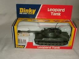 DINKY TOYS DIECAST MILITARY NEW BOXED No.692 LEOPARD TANK DECALS & SHELLS 1:43