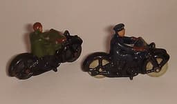 Dinky Toys GB Pre War ref 37 Motor Cycles Police Civilian - ORIGINAL VERY RARE!