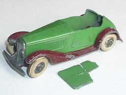 DINKY TOYS NO. 24E PRE-WAR ROVER STREAMLINED SALOON *12 LOUVRES* 1934 -VERY RARE