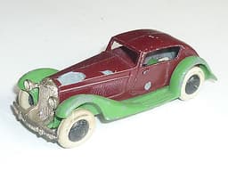 DINKY TOYS NO. 24E PRE-WAR ROVER STREAMLINED SALOON *13 LOUVRES* 1934 -VERY RARE