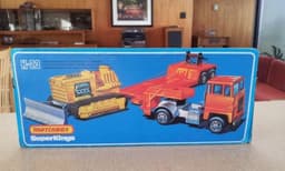 Matchbox Super Kings K-23 Low Loader with Bulldozer, mint and boxed