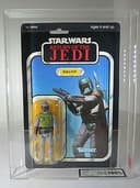 MOC 1983 Star Wars ROTJ Kenner 77 back-A BOBA FETT UKG 85 graded STRAIGHT 85\'s!!