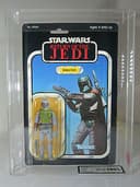MOC 1983 Star Wars ROTJ Kenner 77 back-A BOBA FETT UKG 85 graded STRAIGHT 85\'s!!