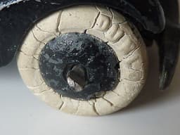 Pre war French Dinky 24f Sportsmans Coupe with white \'Dunlop\' tyres.