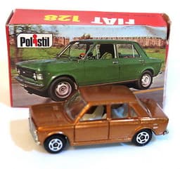 Rare Vintage POLISTIL Fiat 128 Diecast Car Model Italy RJ12 1970\'s Politoys