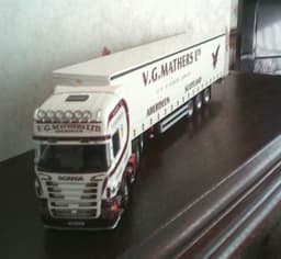 Tekno Scania Topline V G Mathers Ltd Aberdeen +Tautliner diecast 1:50 Model