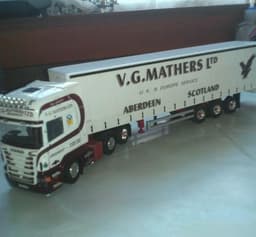 Tekno Scania Topline V G Mathers Ltd Aberdeen +Tautliner diecast 1:50 Model