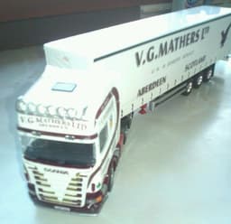Tekno Scania Topline V G Mathers Ltd Aberdeen +Tautliner diecast 1:50 Model