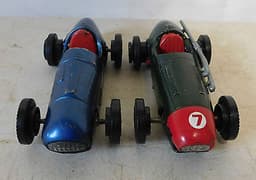 Two SCALEXTRIC Tin Plate Cars - 7 & 9 - Original - Vintage