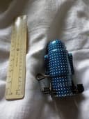 Vintage 1950s / 60s Japan Manufactured Small Tin Plate Blue Robot with Key