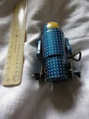 Vintage 1950s / 60s Japan Manufactured Small Tin Plate Blue Robot with Key