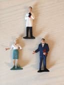 Vintage 1960\'s James Bond 007 Movie Figures X 3 Rare Gilbert Toys