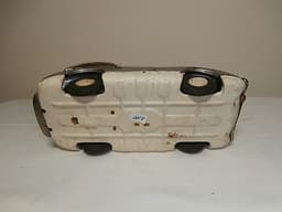 VINTAGE ASAHI 1950s-60s TIN FRICTION SPACE PATROL CAR WITH ROBOT DRIVER.