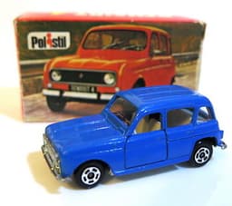 Vintage POLISTIL Renault 4 Diecast Car Model Italy RJ22 1970\'s Club 33 Politoys