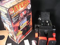 VINTAGE SPACE SATURN 13” ROBOT TOY COMPLETE with ORIGINAL BOX AND MISSILES