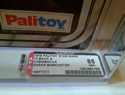 Vintage star wars palitoy chewbacca afa 85 archival rare ! 12 back.!grail piece!
