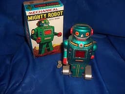 vintage tinplate robot boxed japan
