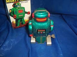vintage tinplate robot boxed japan