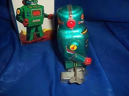 vintage tinplate robot boxed japan