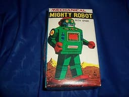 vintage tinplate robot boxed japan
