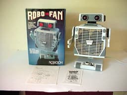 1986 Robeson Robo the Fan 2 Speed Oscillating Vintage Robot Toy in Original Box
