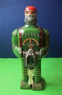 60s RARE GREEN VERSION TIN ROBOT Space Man Conqueror Vintage TOY by Daiya JAPAN
