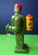 60s RARE GREEN VERSION TIN ROBOT Space Man Conqueror Vintage TOY by Daiya JAPAN