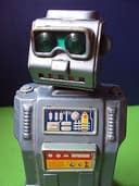60s VINTAGE TIN DIRECTIONAL ROBOT BY YONEZAWA JAPAN SPACE TOY