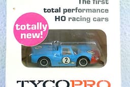 70\'s TycoPro Porsche Carrera 908 Short Nose Blue/Orange #8801 Slot Car Exc w Box