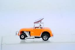 Aurora t-jet super modified hot rod roadster slot car Orange Excellent Shape