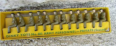 Boxed DieCast Dinky Toys Army Personnel Private 12 Pieces No 603