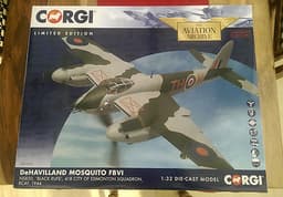 Corgi Aviation AA34605 Diecast 1/32 Mosquito FBVI NS850 Black Rufe RCAF 1944