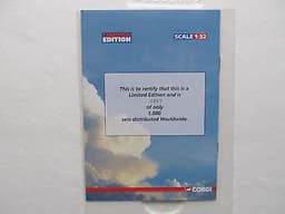 CORGI AVIATION ARCHIVE:AA35508HURRICANE\'NIGHT REAPER\'(B.O.B.M.F.50TH)1/32DIECAST