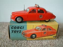 Corgi Toys 213 2.4 Jaguar Fire Service Car boxed diecast scale model