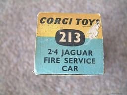 Corgi Toys 213 2.4 Jaguar Fire Service Car boxed diecast scale model