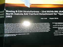 Corgi USAF B52 H Iraqi Freedom RAF Fairford 2003 Gulf war 1/144 Scale Diecast