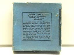 Dinky # 62t Pre-war Armstrong Whitworth Whitley Bomber