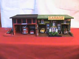 GARAGE AND FIRE STATION COMBINED WITH DIE CAST DINKY