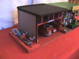 GARAGE AND FIRE STATION COMBINED WITH DIE CAST DINKY