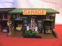 GARAGE AND FIRE STATION COMBINED WITH DIE CAST DINKY