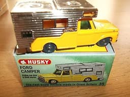 Husky Diecast Toys No 35 Ford Camper In Custom Made Display Box