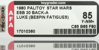 Luke Bespin 30 Back Palitoy AFA 85