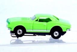 MODEL MOTORING Lime Green Camaro ? HO scale slot car T-jet NICE Excellent