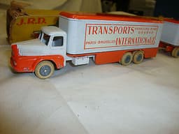 ORIGINAL RARE VINTAGE JRD DIECAST MODEL UNIC LORRY & TRAILER C/W BOX