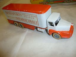 ORIGINAL RARE VINTAGE JRD DIECAST MODEL UNIC LORRY & TRAILER C/W BOX