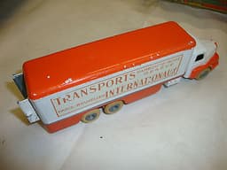 ORIGINAL RARE VINTAGE JRD DIECAST MODEL UNIC LORRY & TRAILER C/W BOX