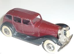 Pre war Dinky 24b limousine - maroon and black.