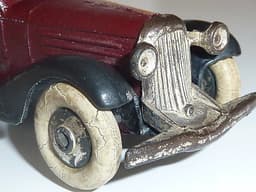 Pre war Dinky 24b limousine - maroon and black.