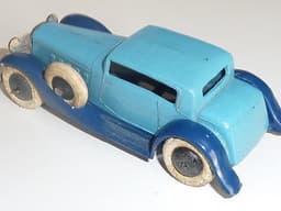Pre war Dinky 24d Vogue saloon with spare wheel. Carefully restored.