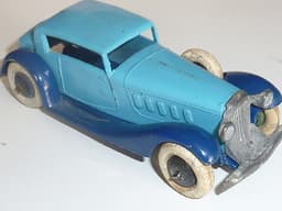 Pre war Dinky 24d Vogue saloon with spare wheel. Carefully restored.